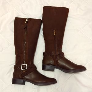 Brown suede riding boots sz 8.5 NWOT